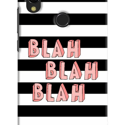 Blah Blah Blah Redmi Y3 Hard Case Back Cover by Casekaro