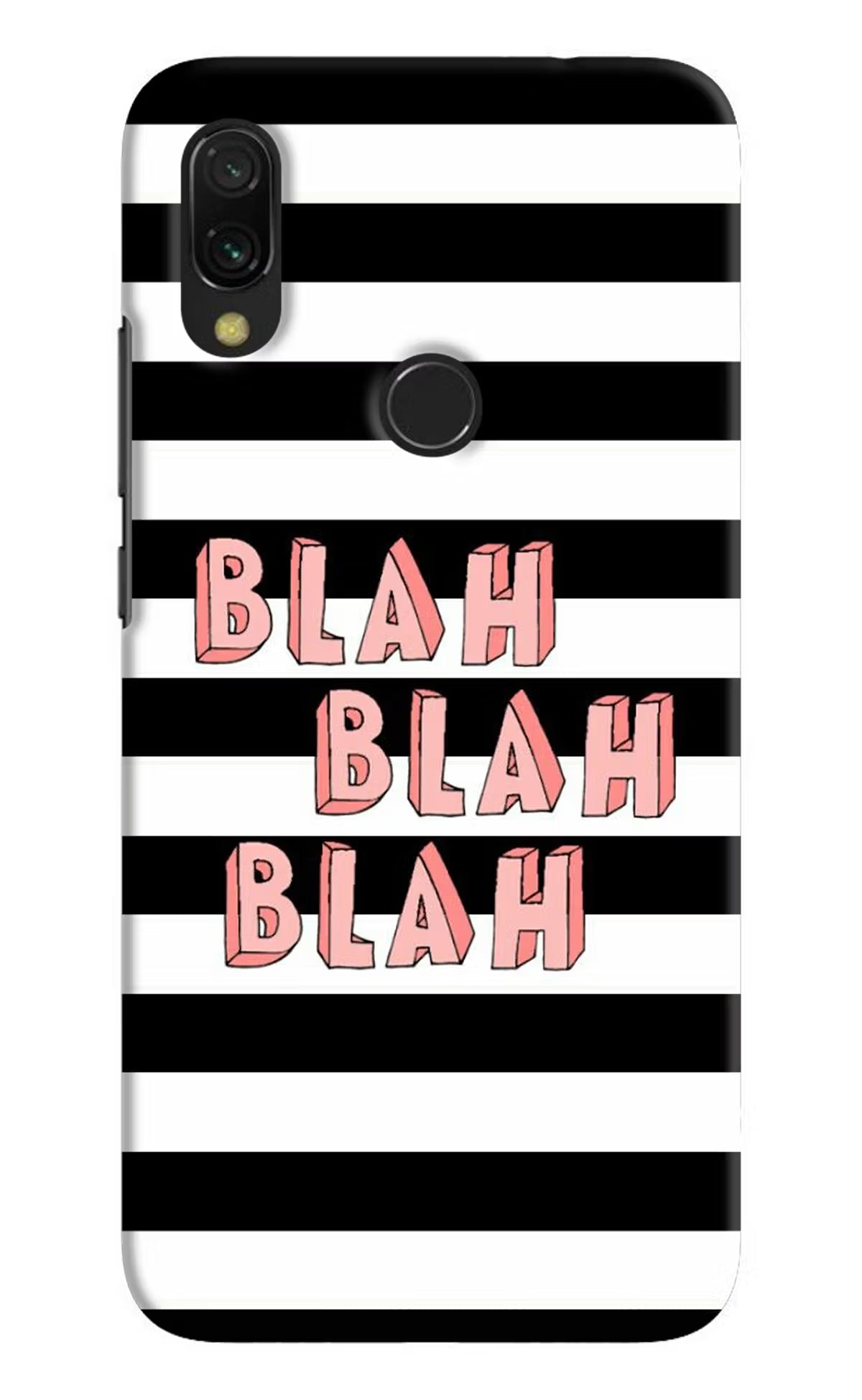 Blah Blah Blah Redmi Y3 Hard Case Back Cover by Casekaro
