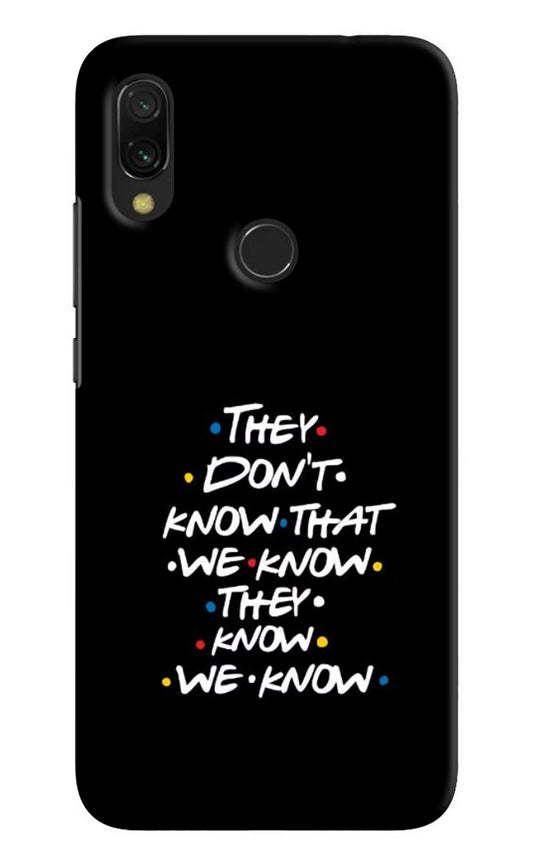 FRIENDS Dialogue Redmi Y3 Hard Case Back Cover by Casekaro
