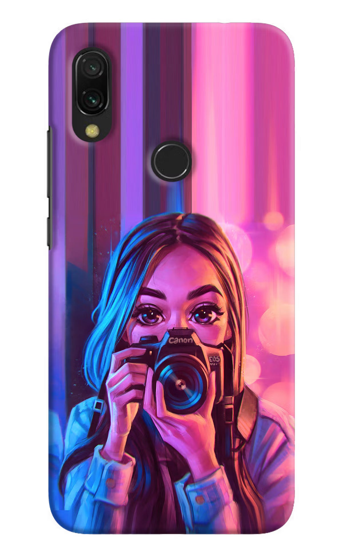 Girl Photographer Redmi Y3 Hard Case Back Cover by Casekaro