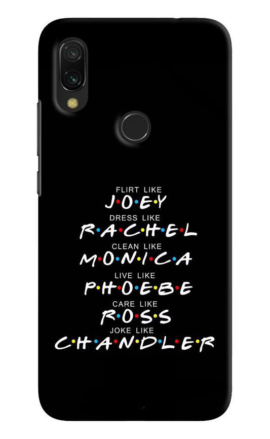 FRIENDS Character Redmi Y3 Hard Case Back Cover by Casekaro