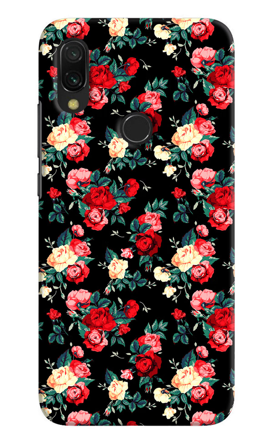 Rose Pattern Redmi Y3 Back Cover, Hard case