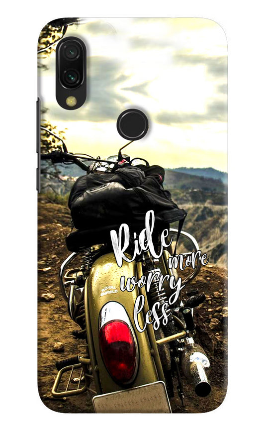 Ride More Worry Less Redmi Y3 Hard Case Back Cover by Casekaro