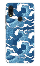 Blue Waves Redmi Y3 Hard Case Back Cover by Casekaro