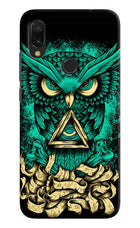 Green Owl Redmi Y3 Hard Case Back Cover by Casekaro
