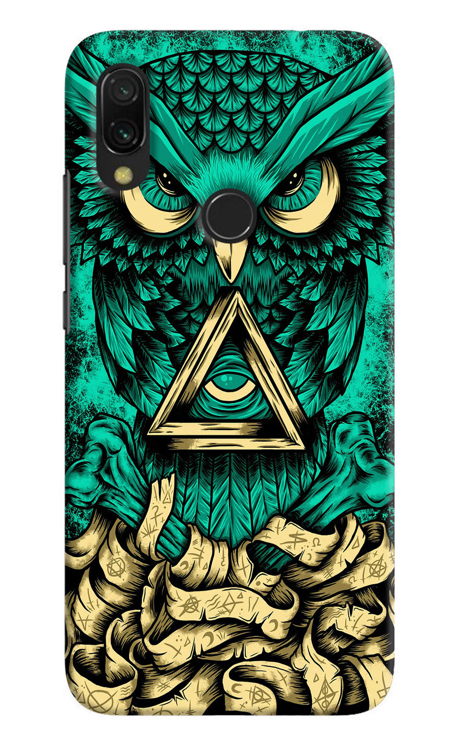 Green Owl Redmi Y3 Back Cover, Hard case
