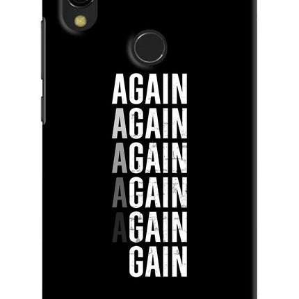 Again Again Gain Redmi Y3 Hard Case Back Cover by Casekaro