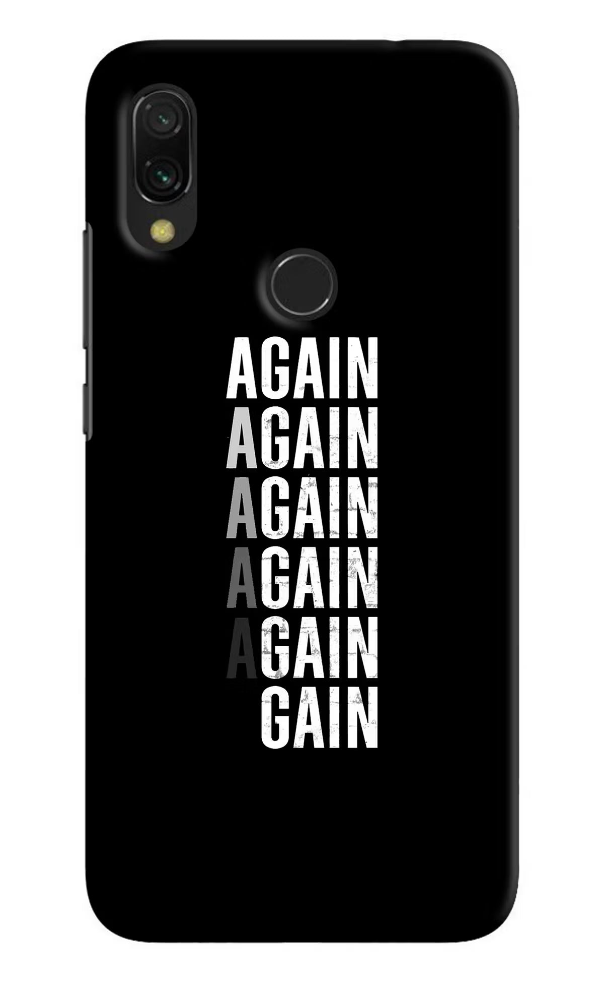 Again Again Gain Redmi Y3 Hard Case Back Cover by Casekaro