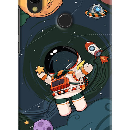 Cartoon Astronaut Redmi Y3 Hard Case Back Cover by Casekaro