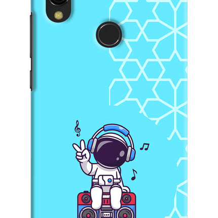 Cute Astronaut Chilling Redmi Y3 Hard Case Back Cover by Casekaro