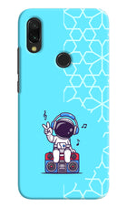 Cute Astronaut Chilling Redmi Y3 Hard Case Back Cover by Casekaro
