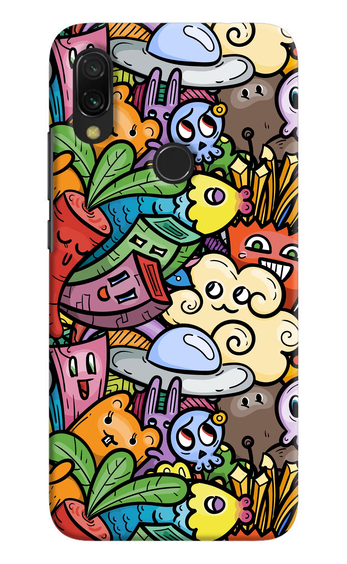 Veggie Doodle Redmi Y3 Hard Case Back Cover by Casekaro