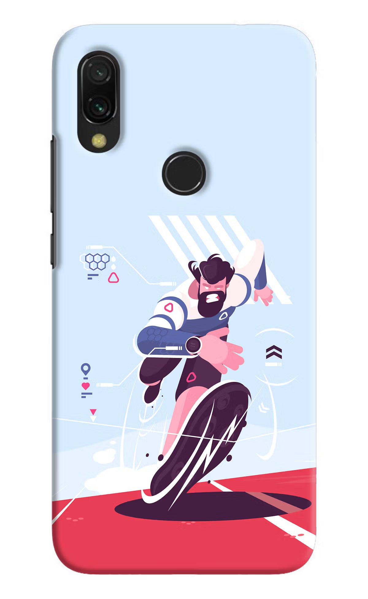Run Pro Redmi Y3 Hard Case Back Cover by Casekaro