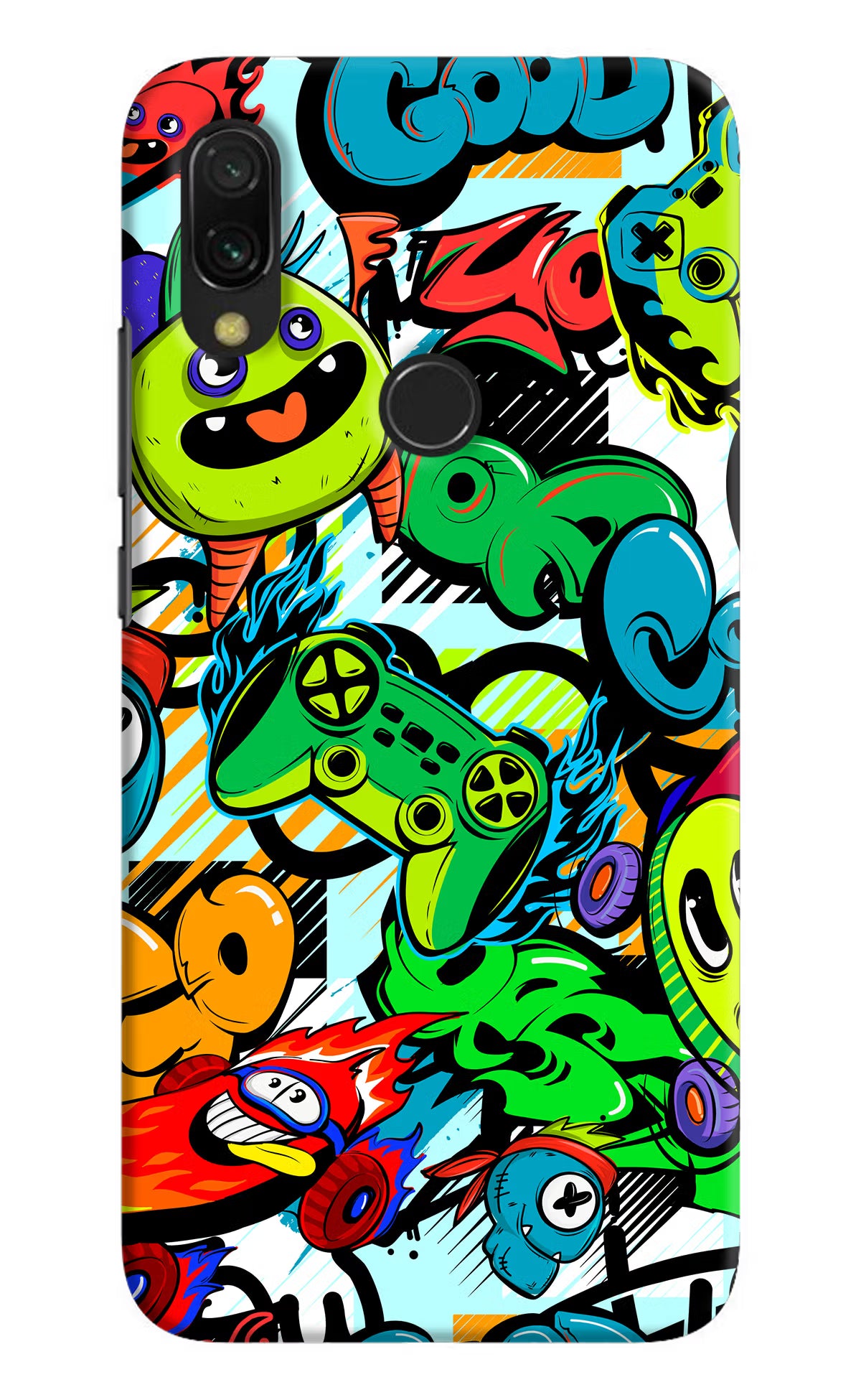 Game Doodle Redmi Y3 Hard Case Back Cover by Casekaro