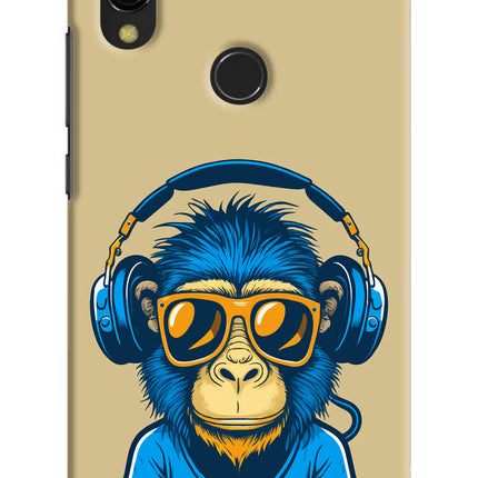 Monkey Headphone Redmi Y3 Hard Case Back Cover by Casekaro