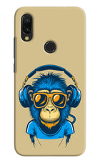 Monkey Headphone Redmi Y3 Hard Case Back Cover by Casekaro