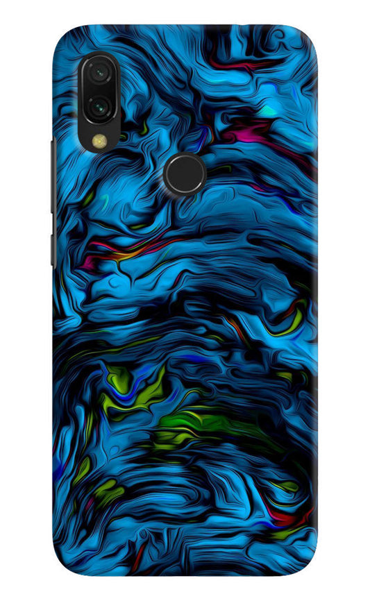 Dark Blue Abstract Redmi Y3 Back Cover