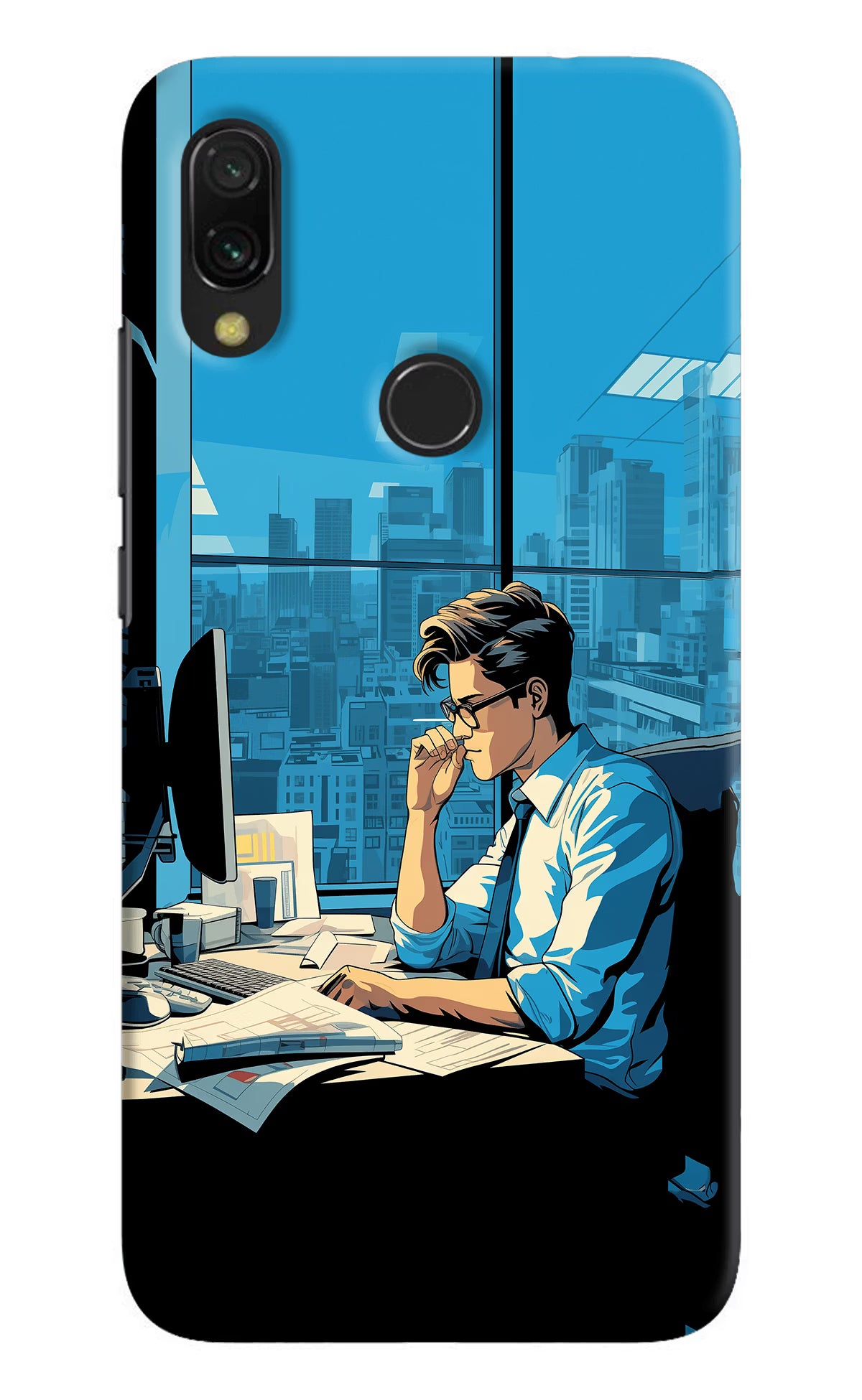 Focused Hustler (AI Generated) Redmi Y3 Hard Case Back Cover by Casekaro