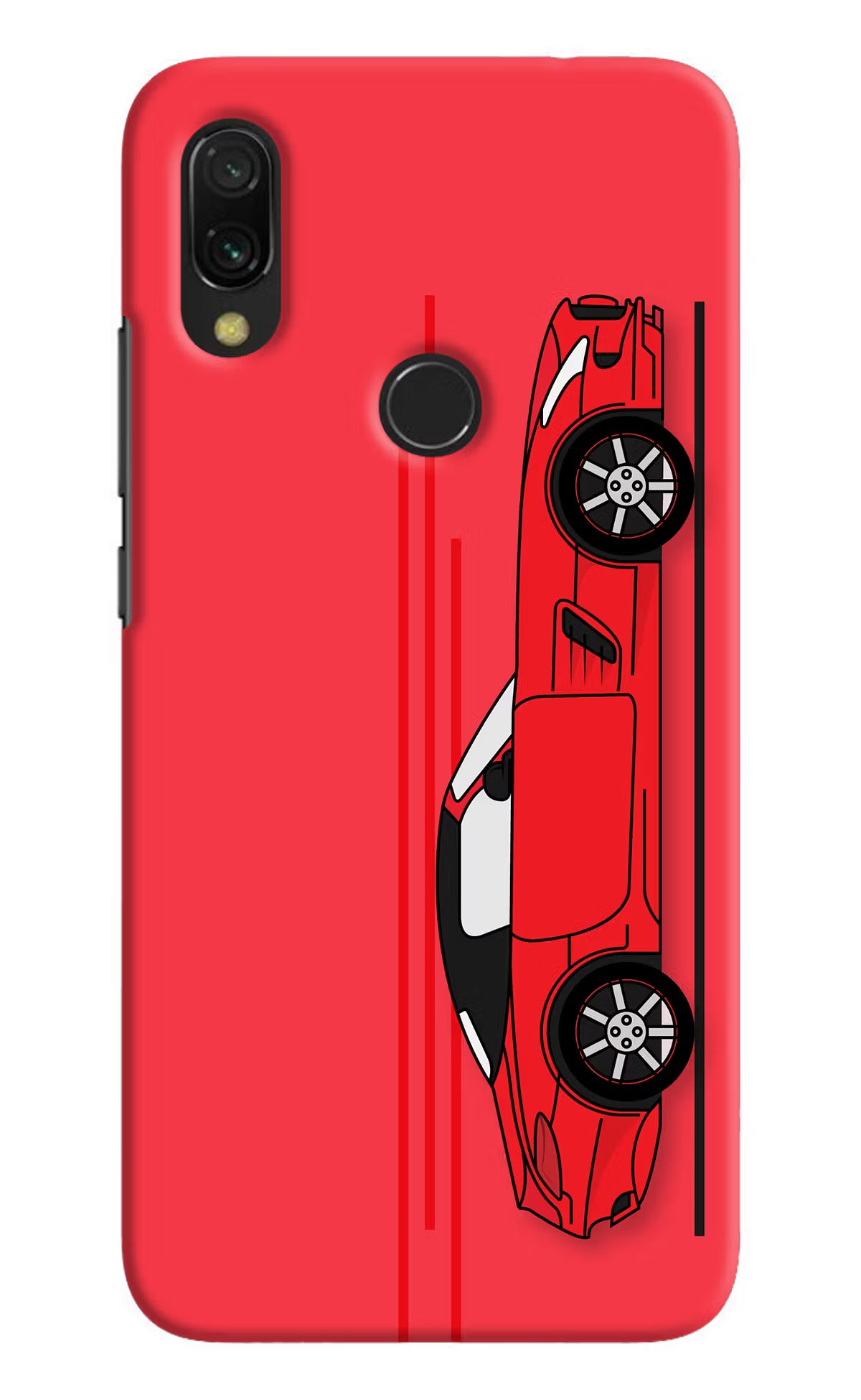 Red Velocity Redmi Y3 Hard Case Back Cover by Casekaro