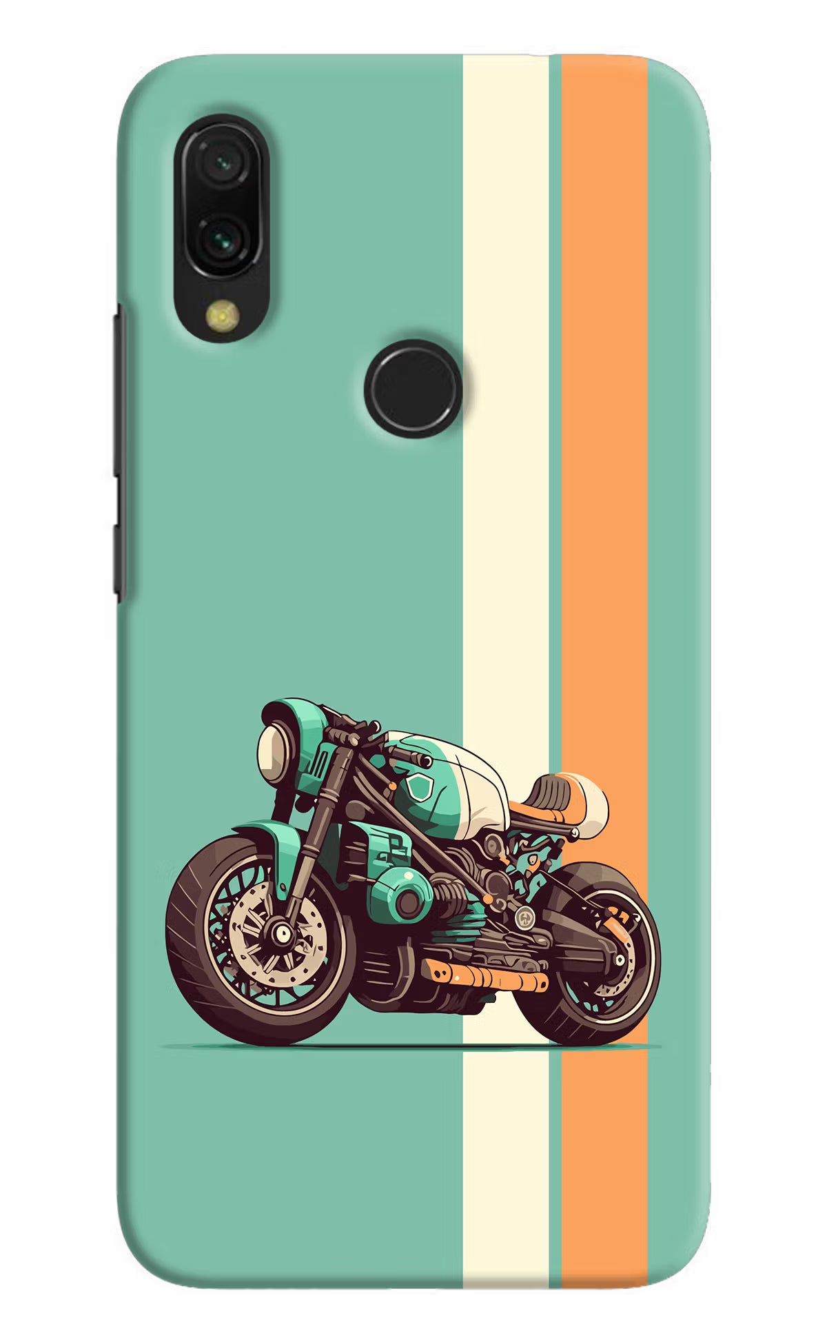 Striped Moto Drift Redmi Y3 Hard Case Back Cover by Casekaro