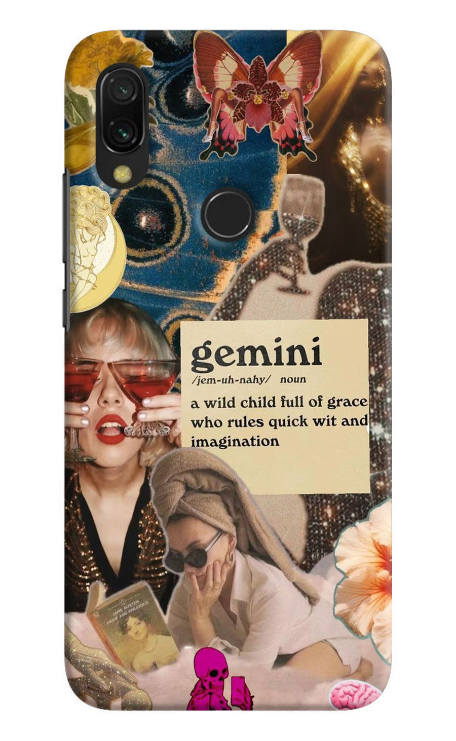 Gemini Zodiac Redmi Y3 Back Cover, Hard case