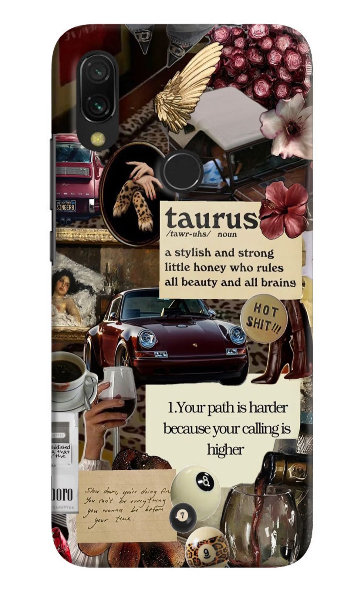 Taurus Zodiac Redmi Y3 Hard Case Back Cover by Casekaro
