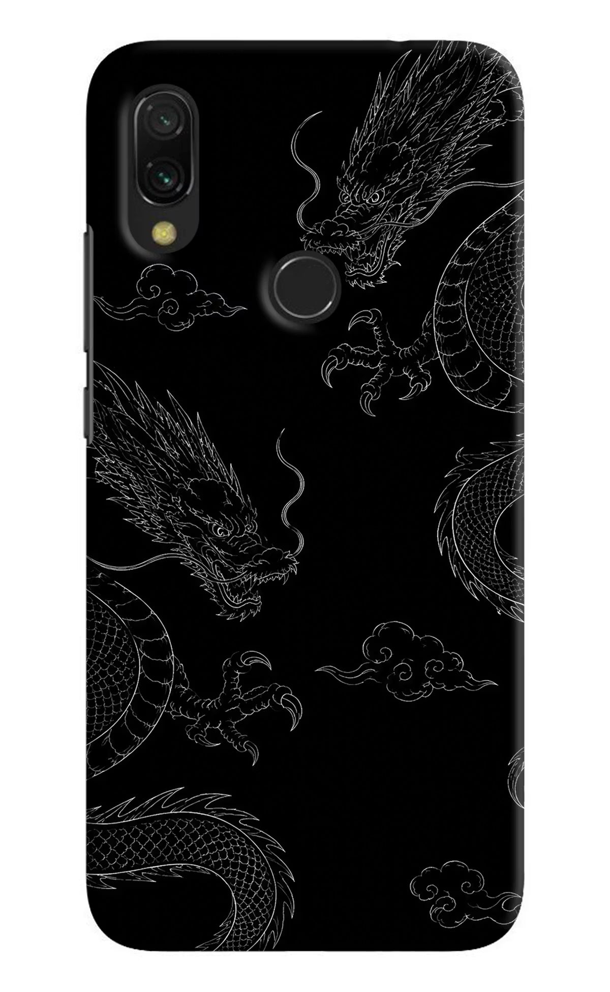 Twin Dragons Redmi Y3 Hard Case Back Cover by Casekaro