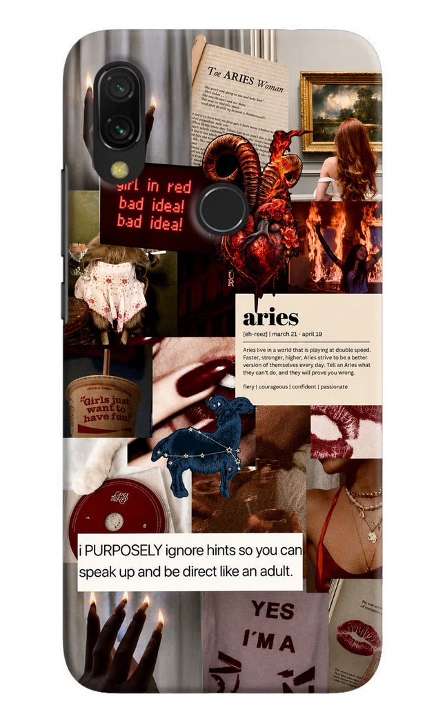 Zodiac Aries Redmi Y3 Hard Case Back Cover by Casekaro