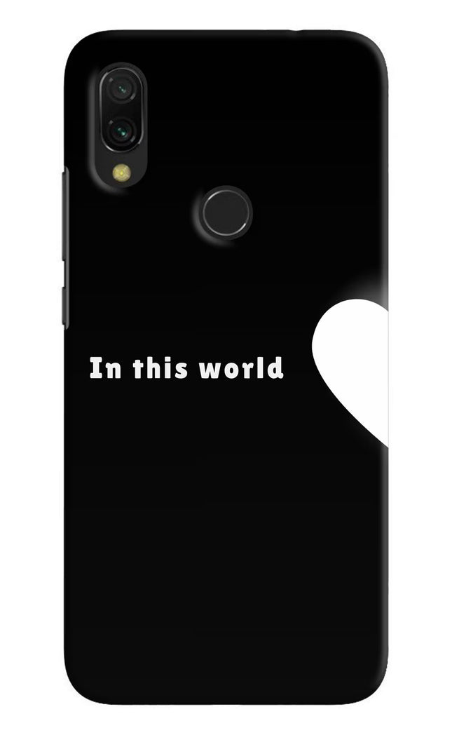 This World Redmi Y3 Hard Case Back Cover by Casekaro