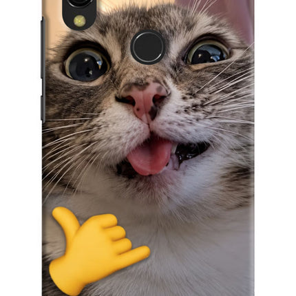 Silly Cat Call Redmi Y3 Hard Case Back Cover by Casekaro