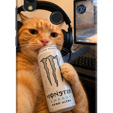 Gamer Cat Energy Redmi Y3 Hard Case Back Cover by Casekaro