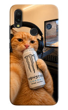 Gamer Cat Energy Redmi Y3 Hard Case Back Cover by Casekaro