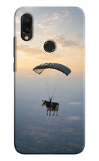 Skydiving Cow Redmi Y3 Hard Case Back Cover by Casekaro