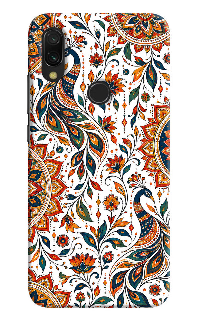 White Mayura Redmi Y3 Hard Case Back Cover by Casekaro