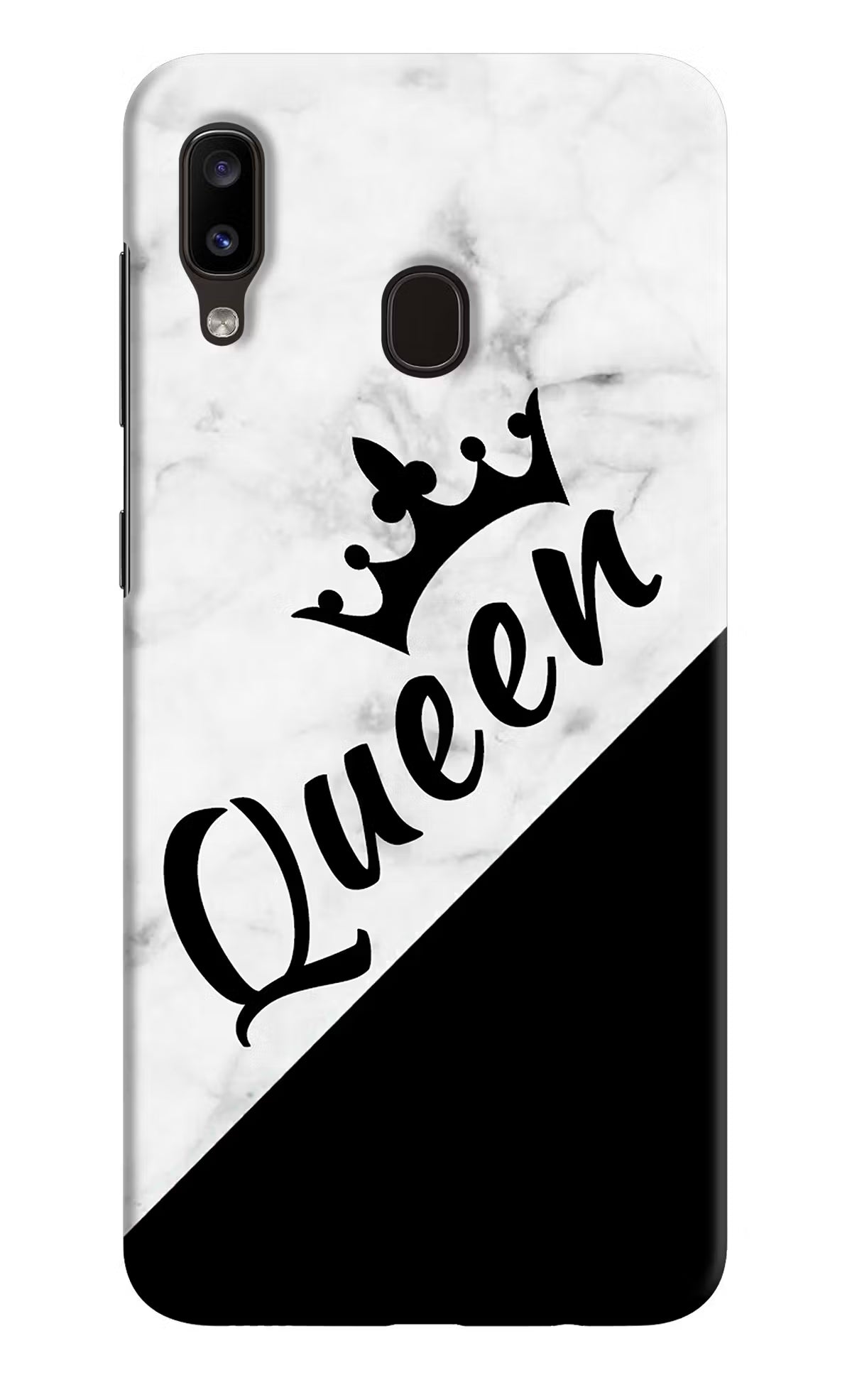 Queen Samsung A20/M10s Hard Case Back Cover by Casekaro