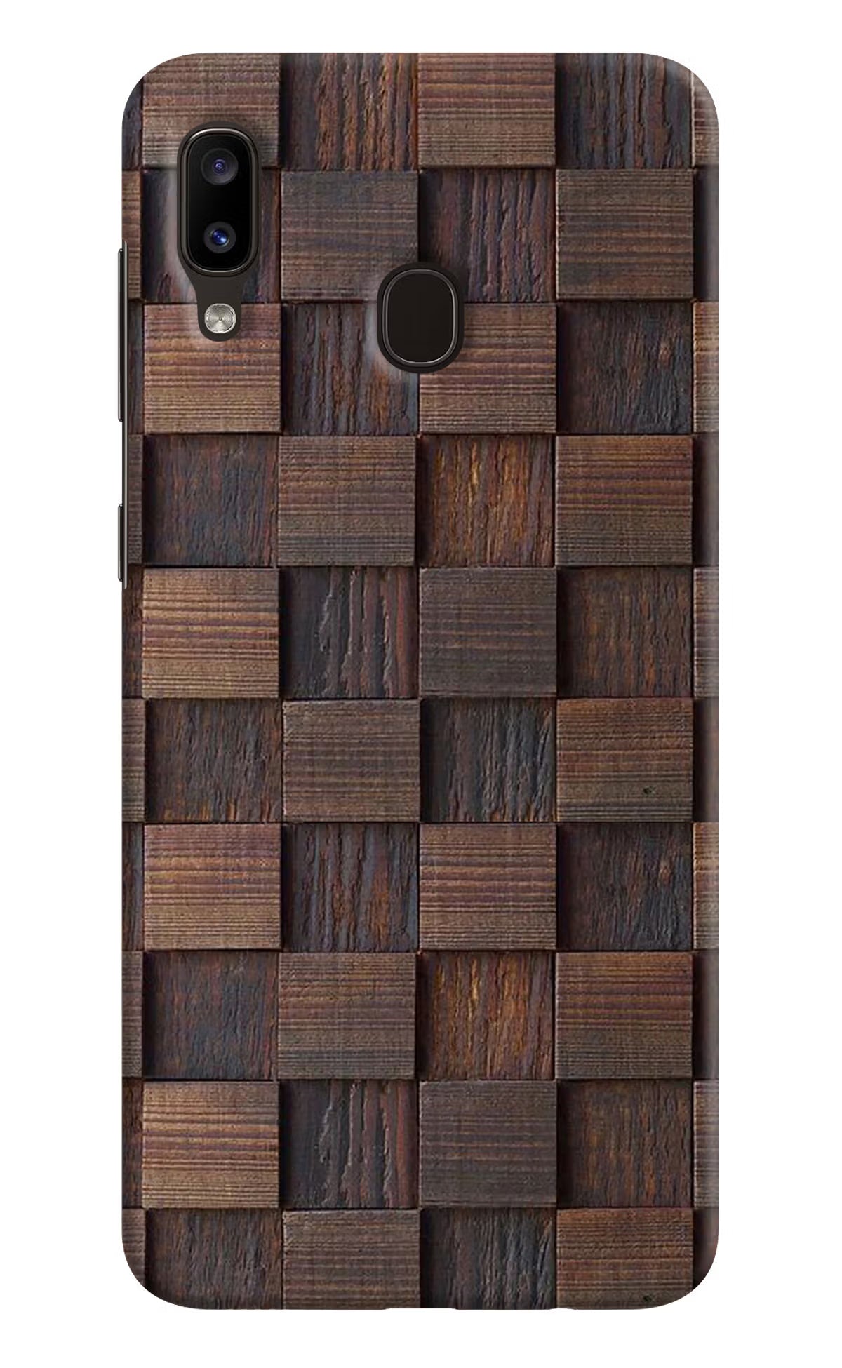 Wooden Cube Design Samsung A20/M10s Hard Case Back Cover by Casekaro