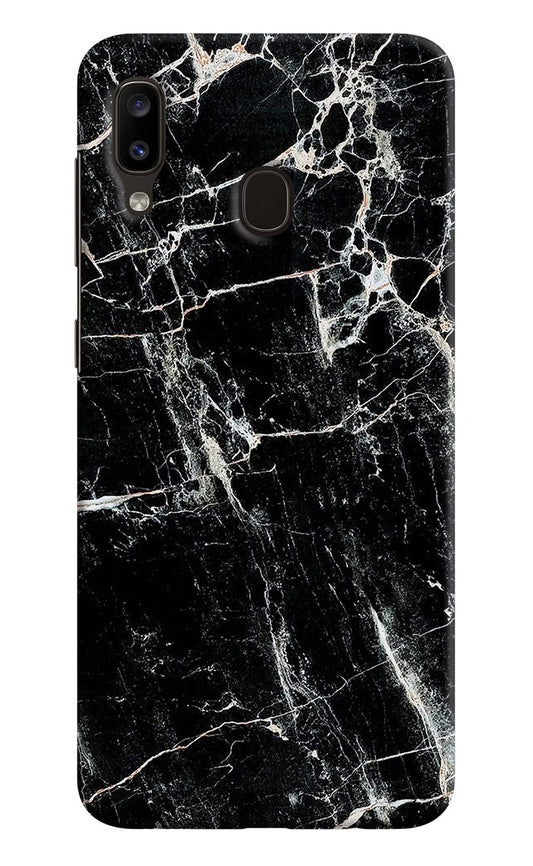 Black Marble Texture Samsung A20/M10s Hard Case Back Cover by Casekaro