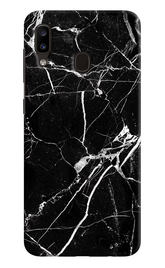 Black Marble Pattern Samsung A20/M10s Hard Case Back Cover by Casekaro