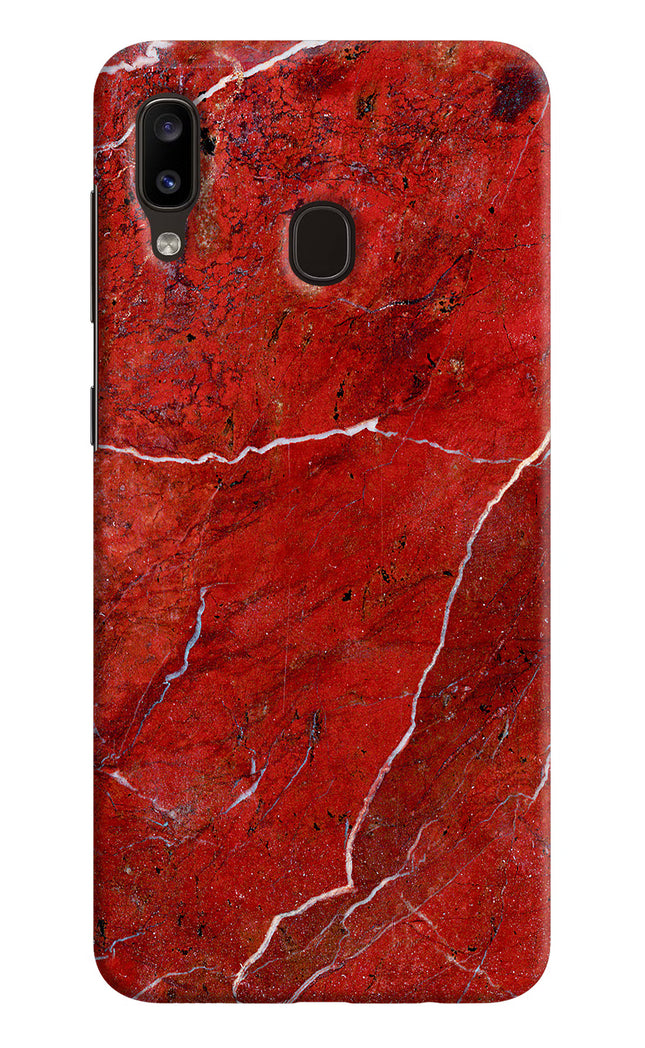 Red Marble Design Samsung A20/M10s Hard Case Back Cover by Casekaro