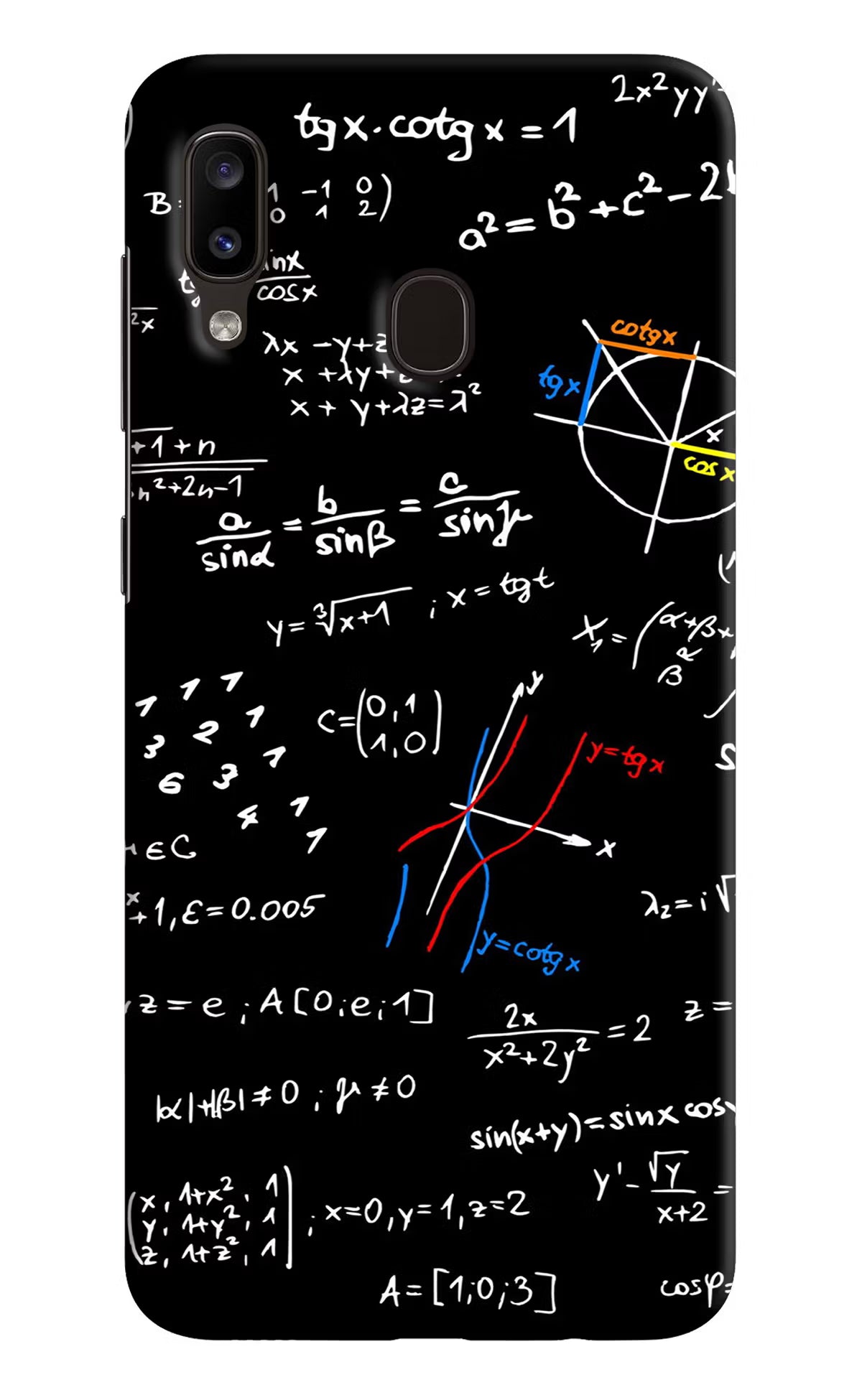 Mathematics Formula Samsung A20/M10s Hard Case Back Cover by Casekaro