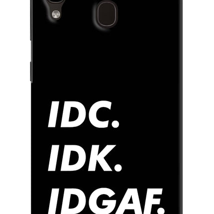 Idc Idk Idgaf Samsung A20/M10s Hard Case Back Cover by Casekaro