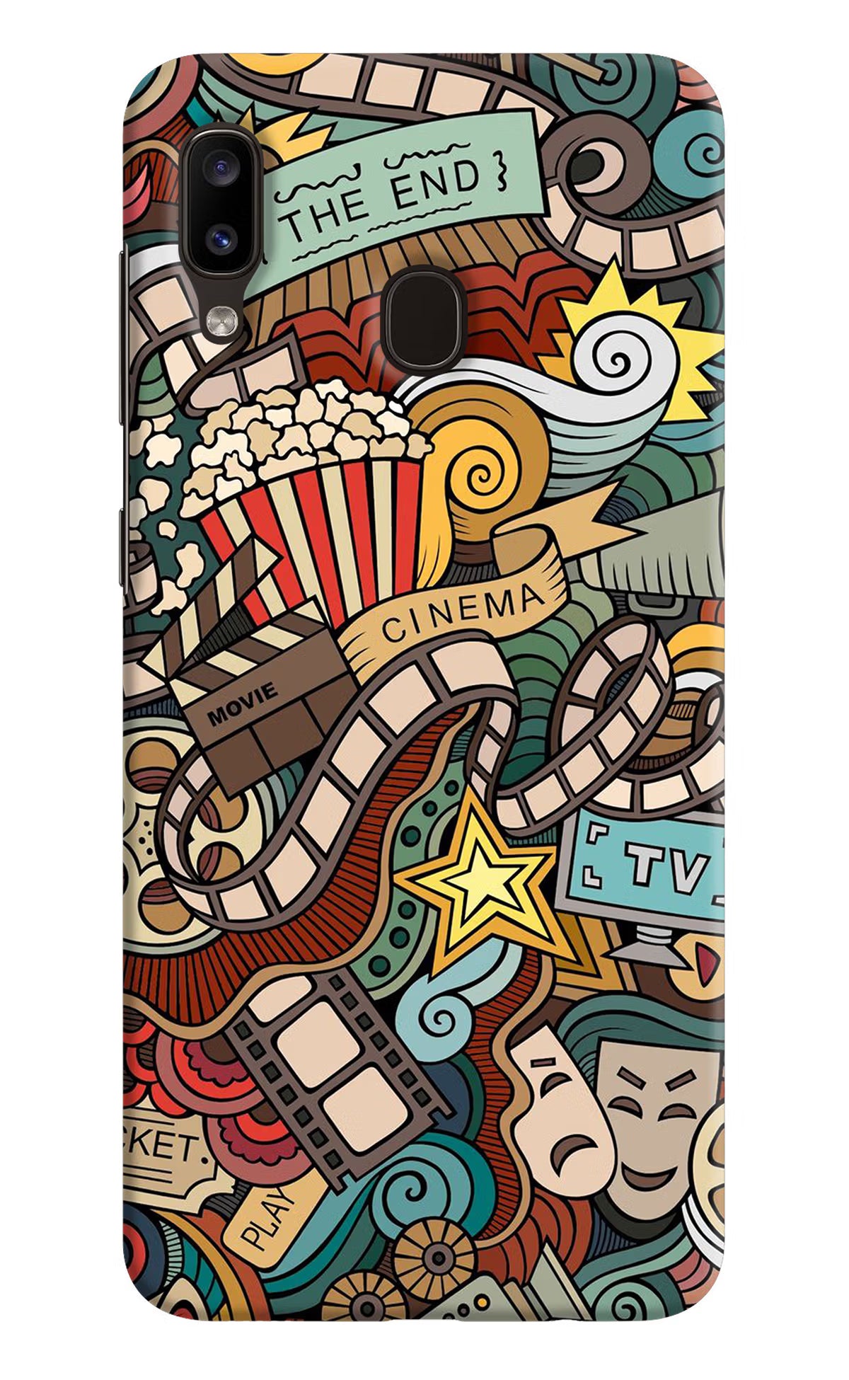Cinema Abstract Samsung A20/M10s Hard Case Back Cover by Casekaro