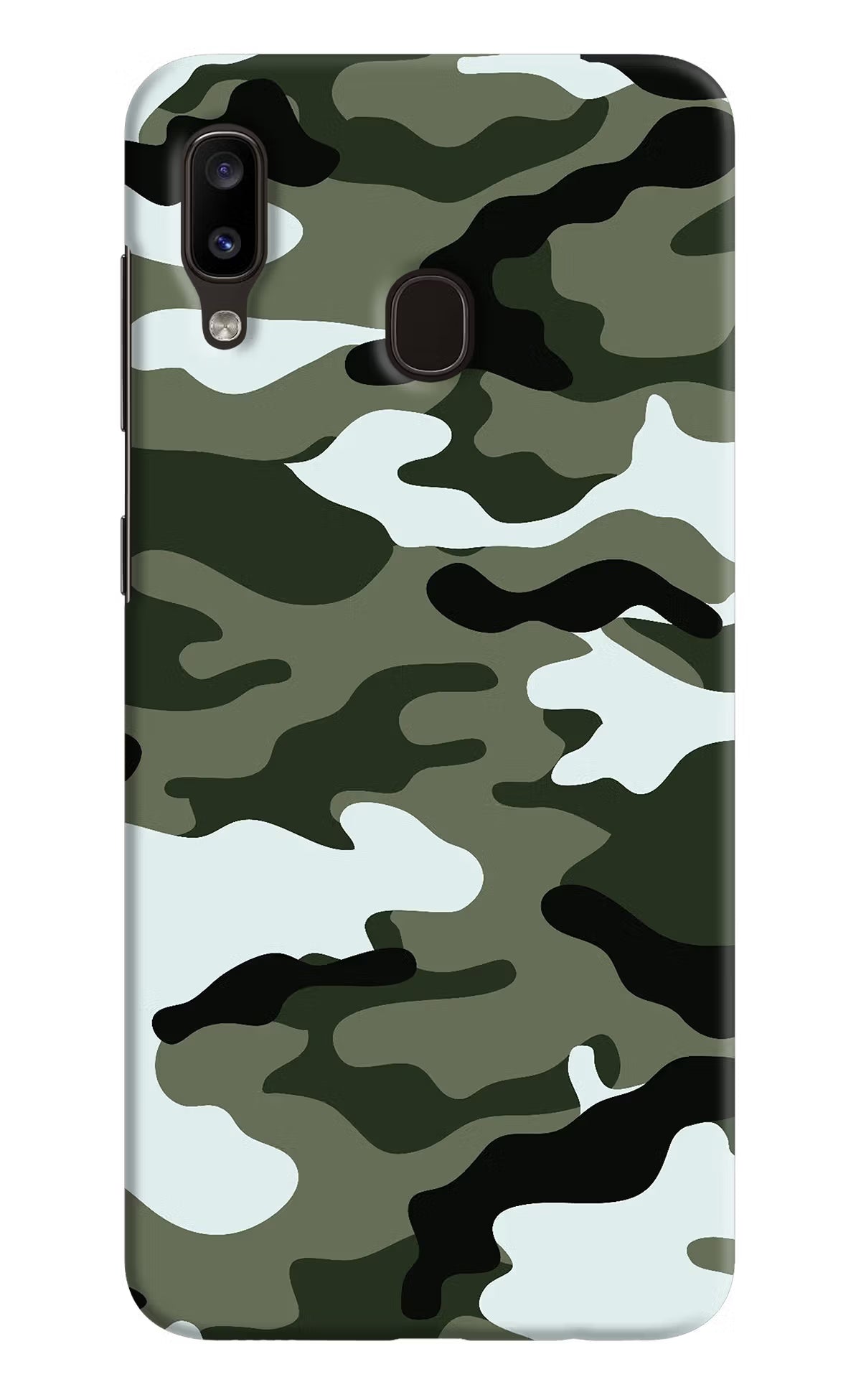 Camouflage Samsung A20/M10s Hard Case Back Cover by Casekaro