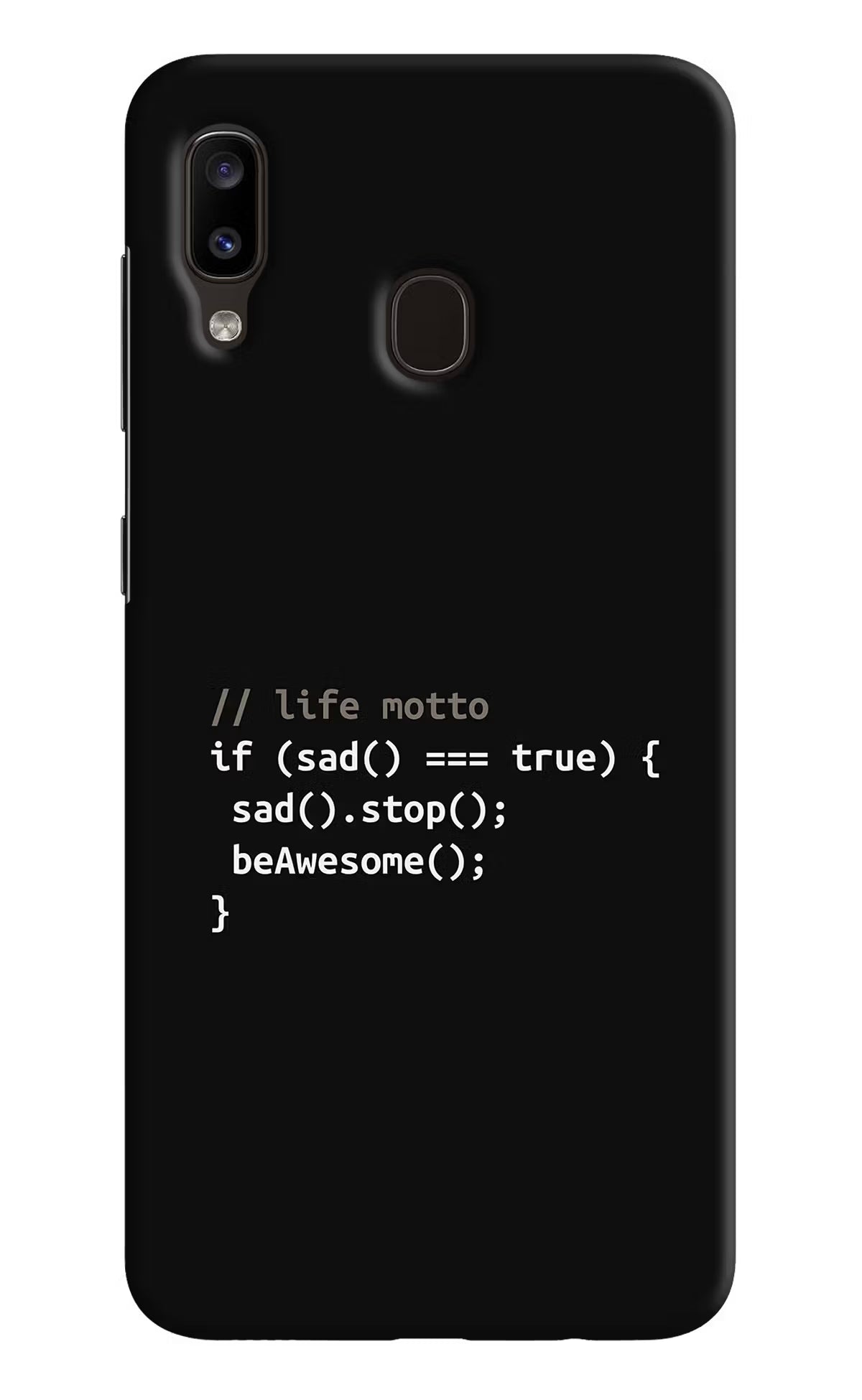 Life Motto Code Samsung A20/M10s Hard Case Back Cover by Casekaro