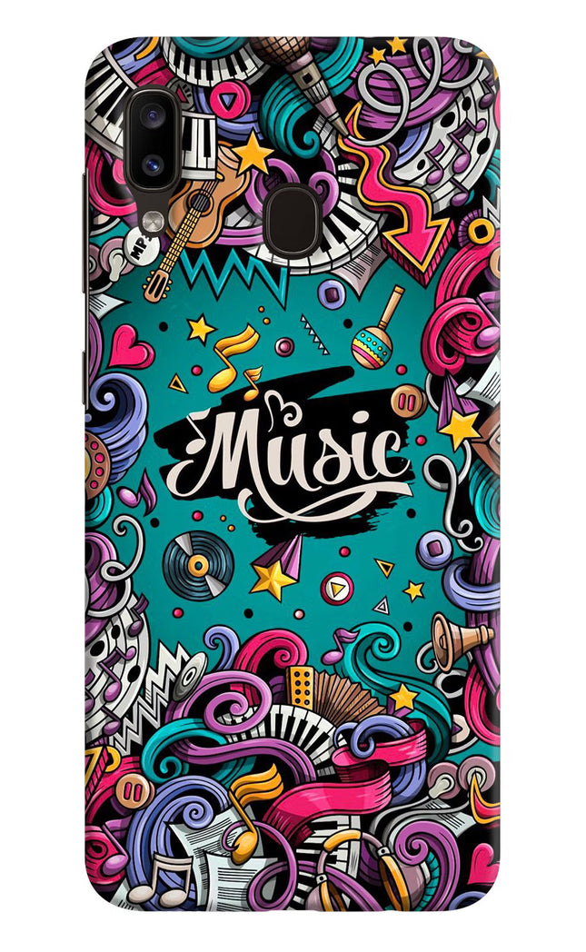 Music Graffiti Samsung A20/M10s Hard Case Back Cover by Casekaro