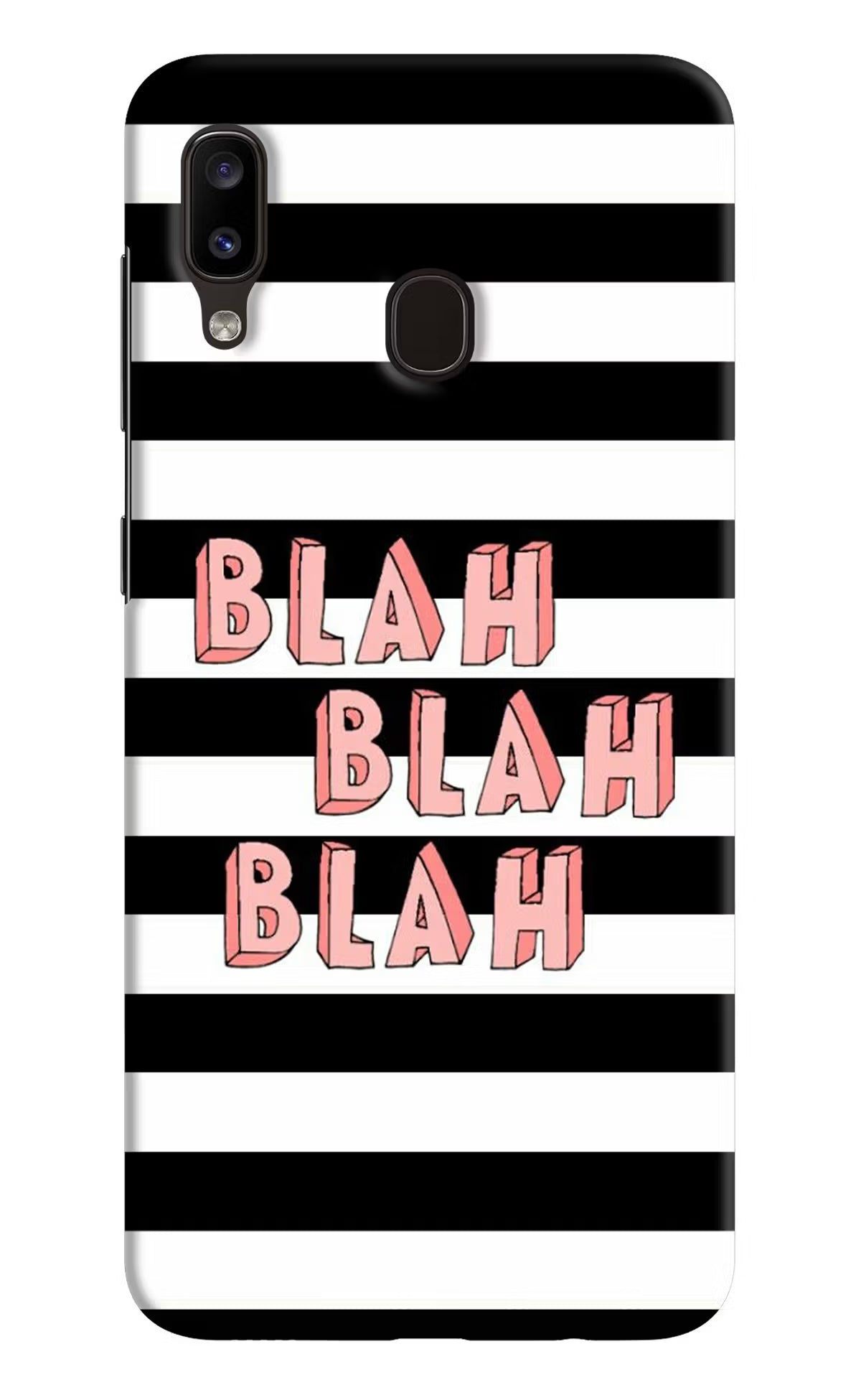 Blah Blah Blah Samsung A20/M10s Hard Case Back Cover by Casekaro