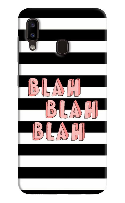 Blah Blah Blah Samsung A20/M10s Hard Case Back Cover by Casekaro