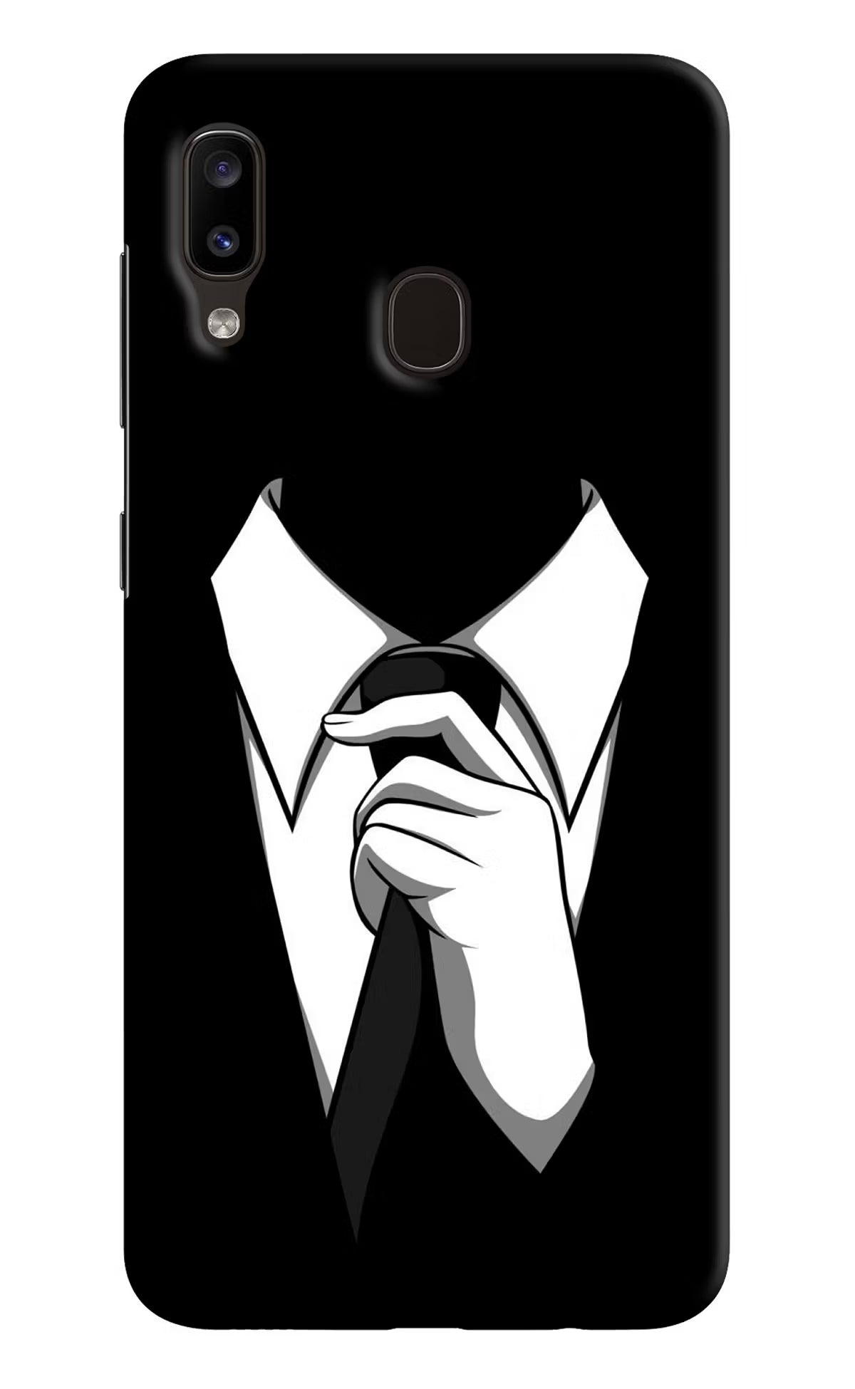 Black Tie Samsung A20/M10s Hard Case Back Cover by Casekaro