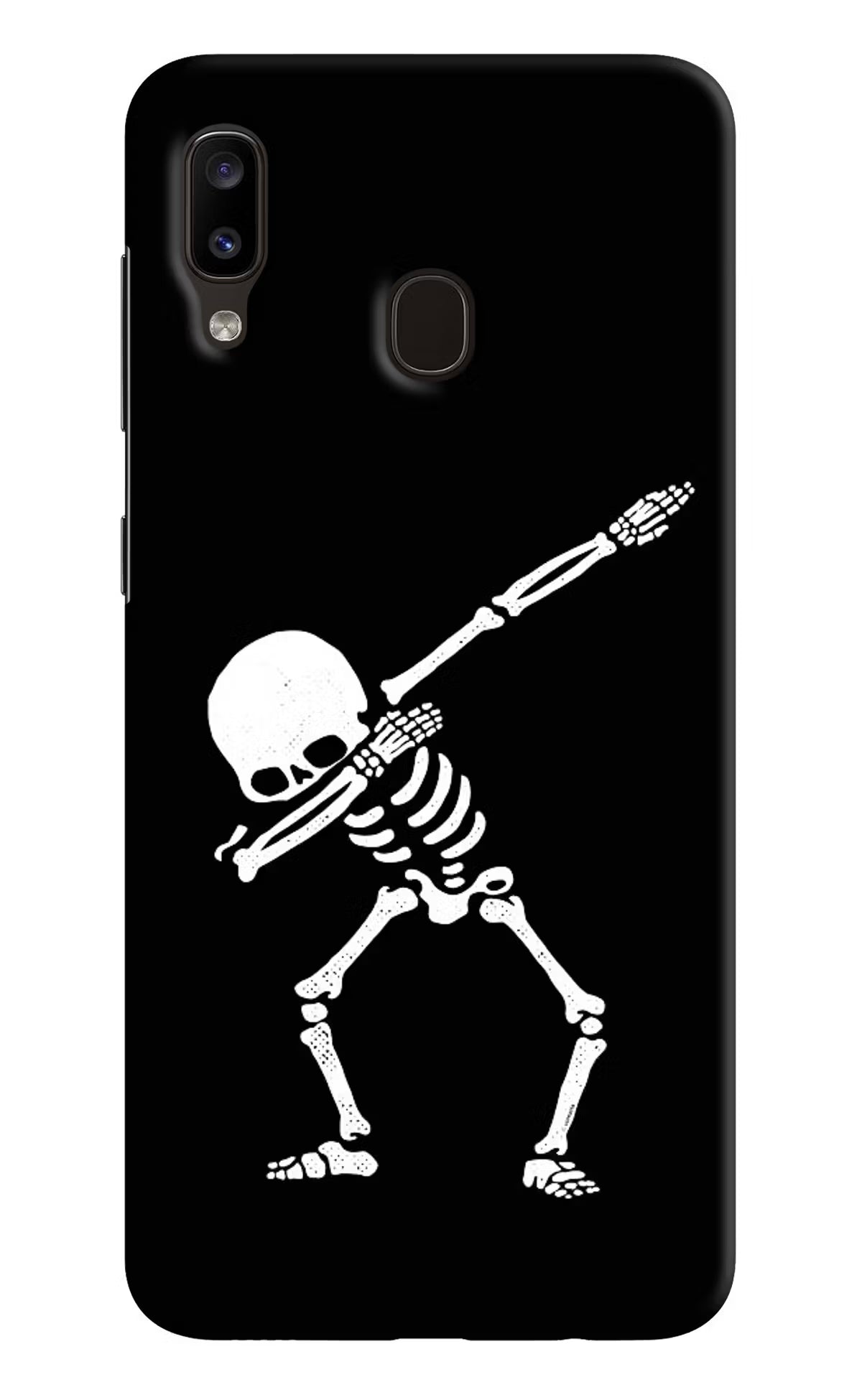 Dabbing Skeleton Art Samsung A20/M10s Hard Case Back Cover by Casekaro