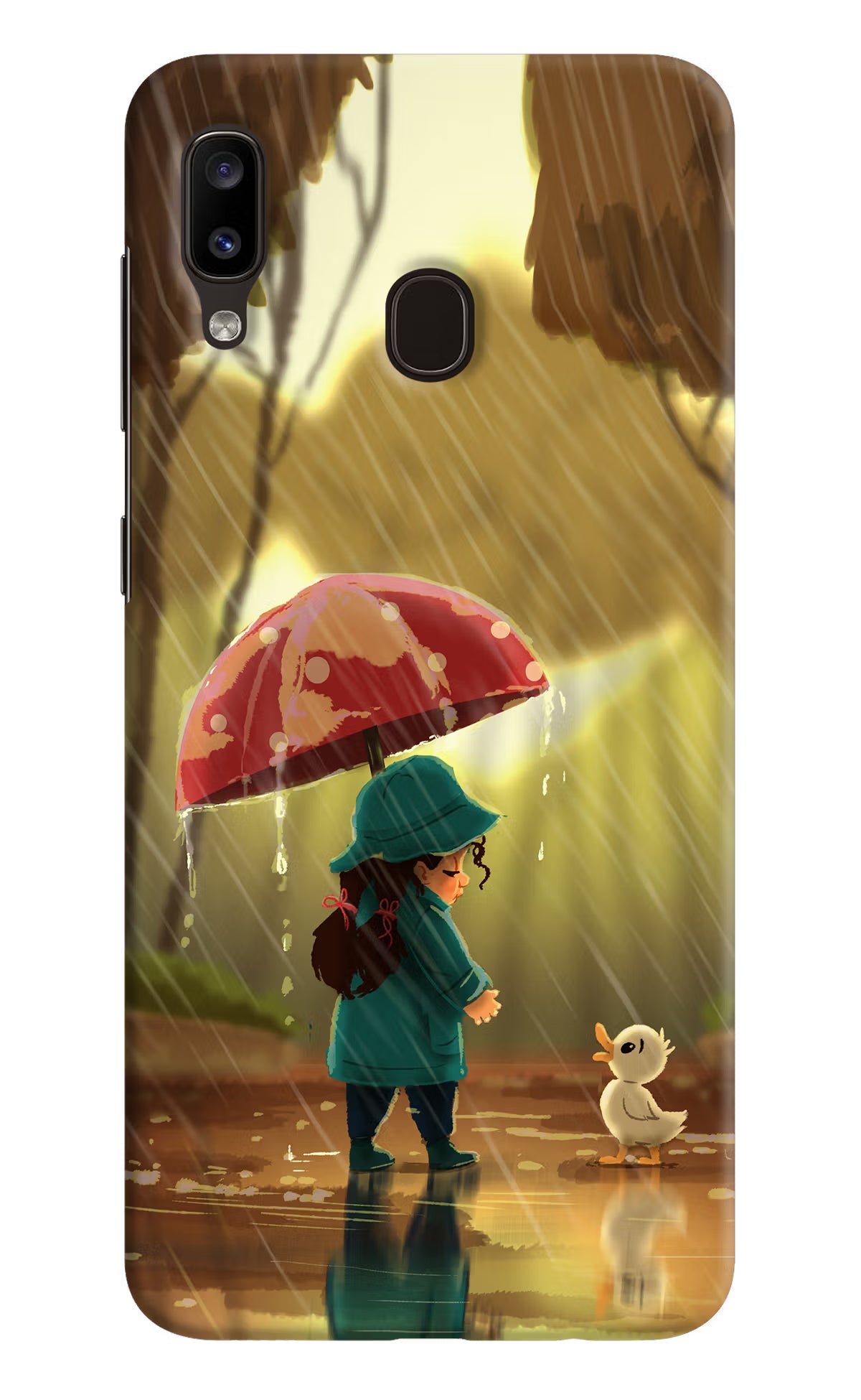 Rainy Day Samsung A20/M10s Hard Case Back Cover by Casekaro